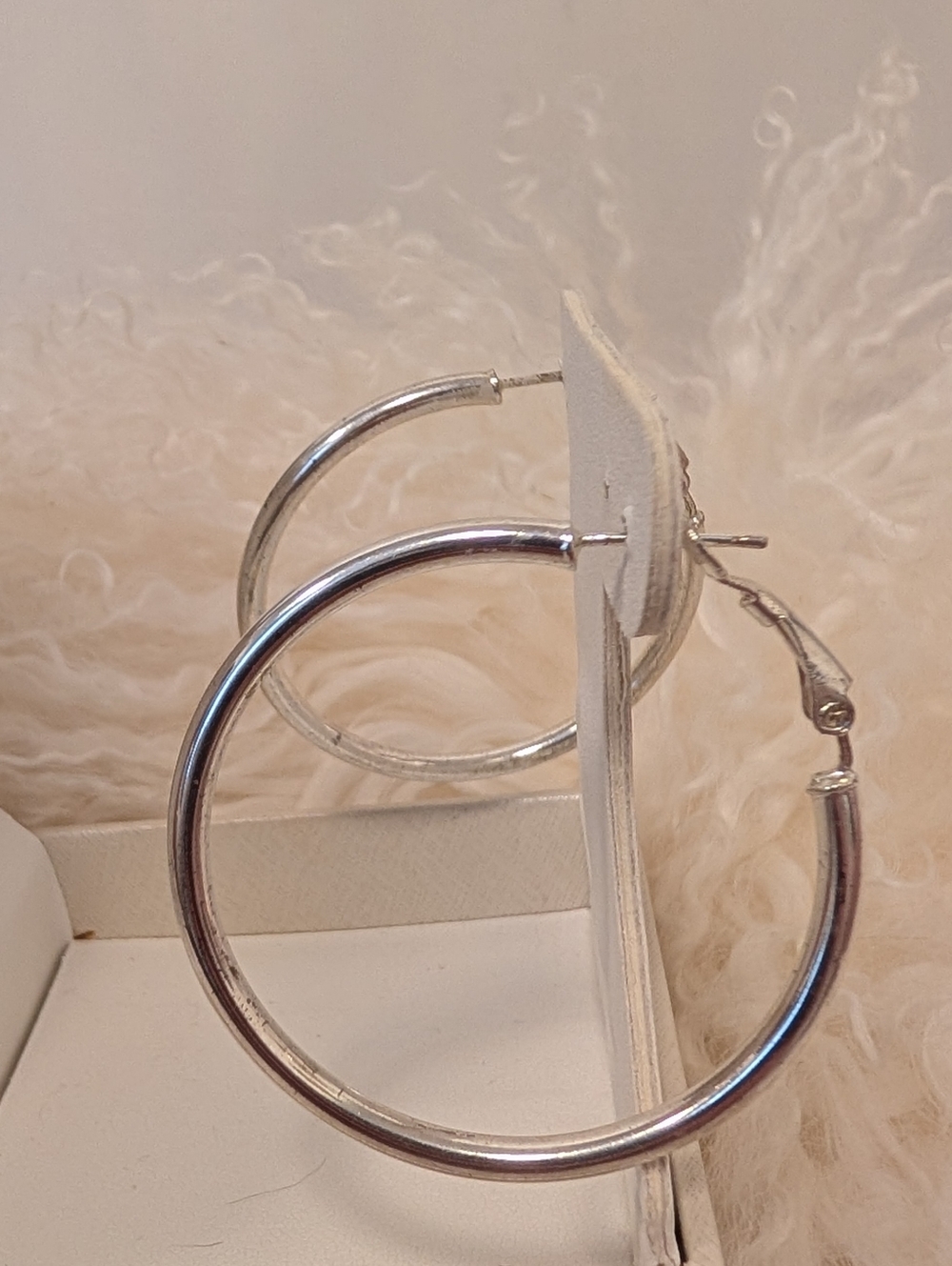 Classic Sterling Silver Hoop Earrings - Picture 4 of 8